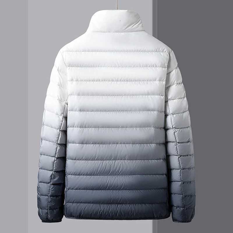 New Mens Outdoor Fashionable Warm Standing Collar Casual Down Jacket Winter Fashionable Versatile Breathable Warm Jacket W250806