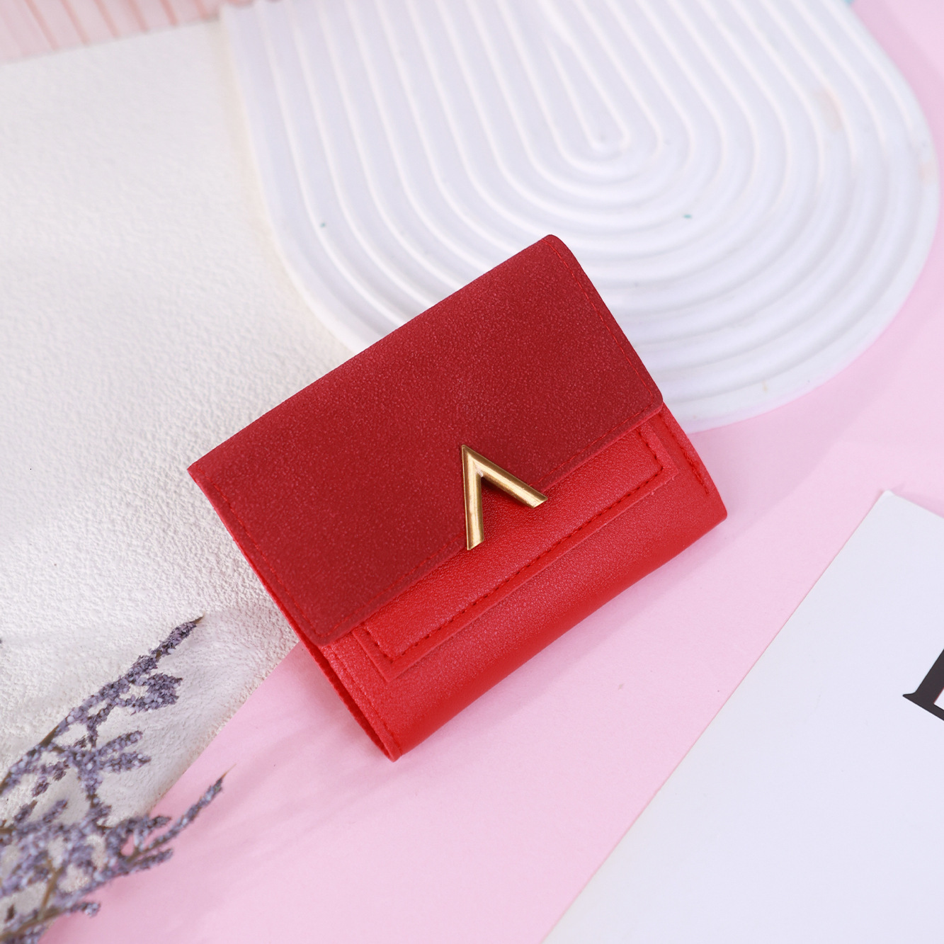 New Fashion Simple Women's PU 70% off Short Wallet Money Clip Multi-Card Slot Card Holder Coin Purse