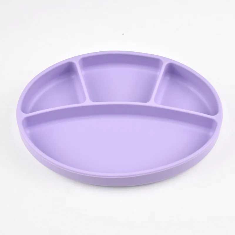 Baby Safe Silicone Divided Dining Plate With Suction Cup Children Dishes Toddler Eating Training Tableware Kids Feeding Tools X250806