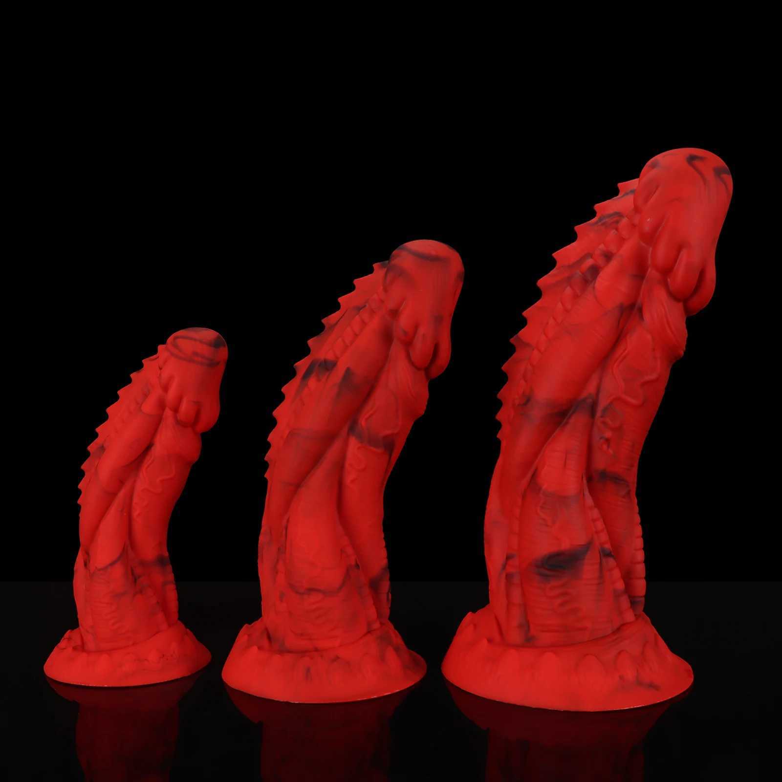 Mixed Color Alien Dildo Granular Huge Penis Soft Muscle Anal Dildo Thick Big Size Sex Toy for Women Men Vaginal Massage Dilator XJ250806