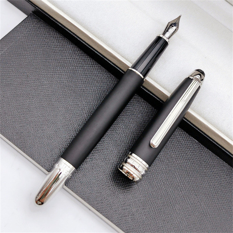 Classics 163 Ballpoint Pen Matte Black Metallic Design Fountain Pens Writing Gift Office Supplies With Serial Number