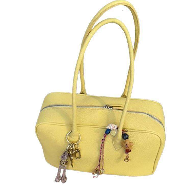 Designer Bag Tote bag Shoulder bag Yellow French Style Large Capacity For Women New Model Light Luxury Niche High End Feel Single Boston