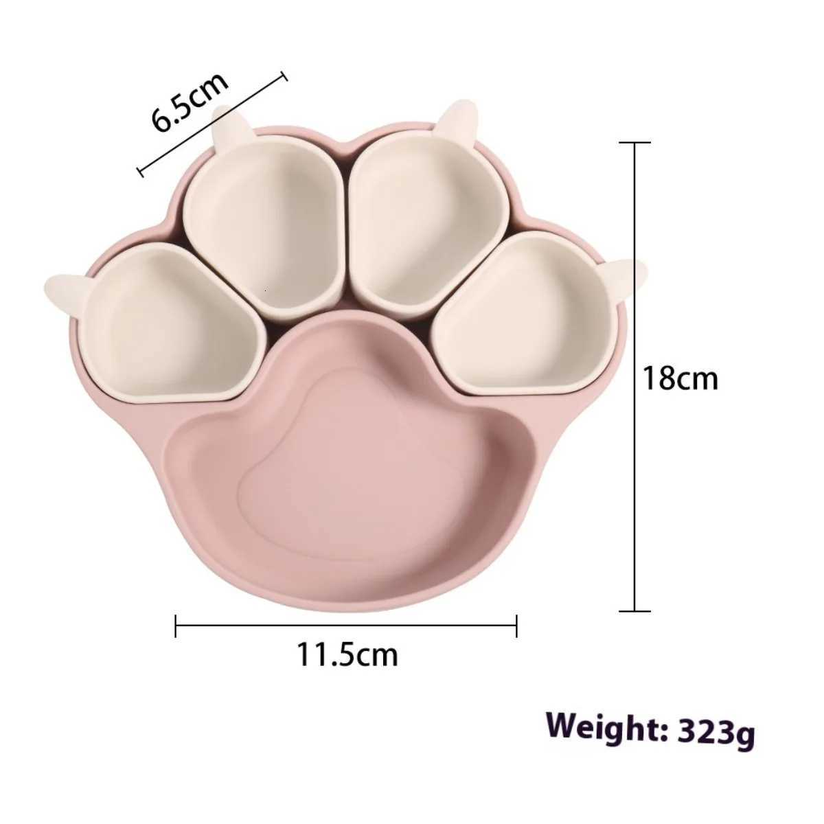 New Baby Feeding Set Silicone Baby Plate Sucker Bowl Cute Babies Dish Plate Toddler Training Tableware Kids Baby Feeding Bowls X250806