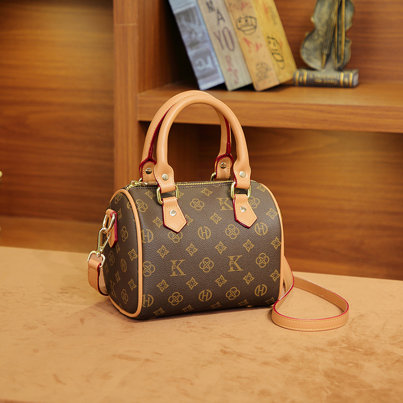 MKF designer bag free shipping High quality casual Boston bag simple versatile classic printing vintage handbag for woman