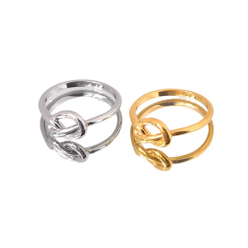Designer Rings Minimalism Stainless Steel Love Heart Rope Cross Finger Ring Jewelry Props Accessories Gifts Classic Couple Jewelry wholesale drop ship