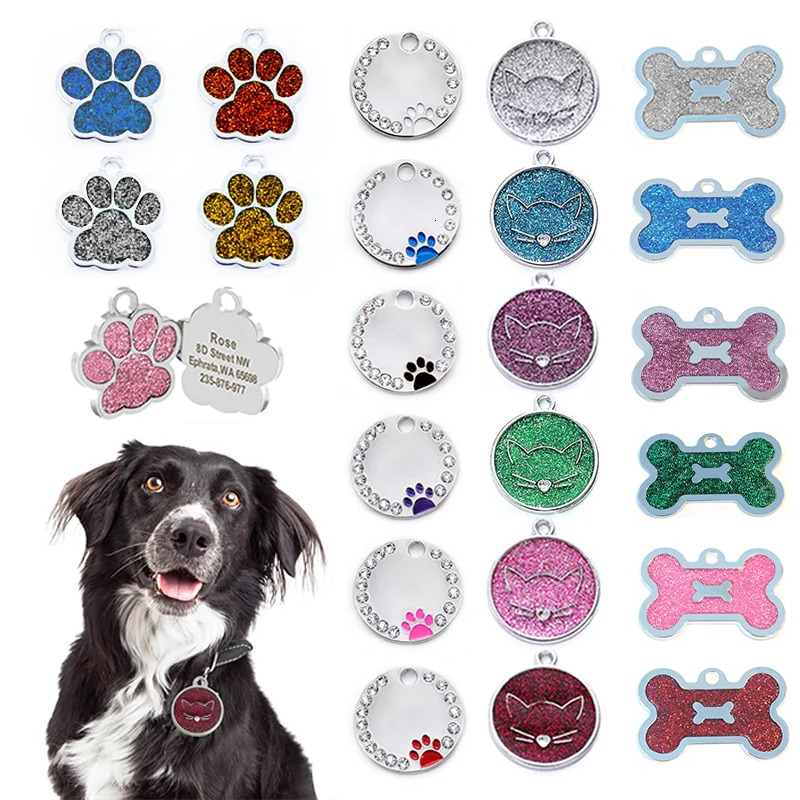 Free Engraving Name Tag Customized Dog Tag Personalized Phone Adress Pet Anti-Lost Dog Accessories Puppy Pendant Cat Dog Id Tags 250805