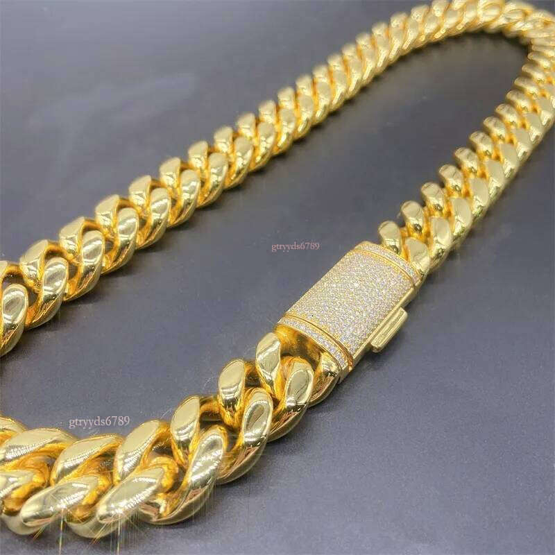 Streetwear miami cuban link chain trendy mens jewelry gold color gifts classic necklace woman choker top quality 20mm daily outfit dd092