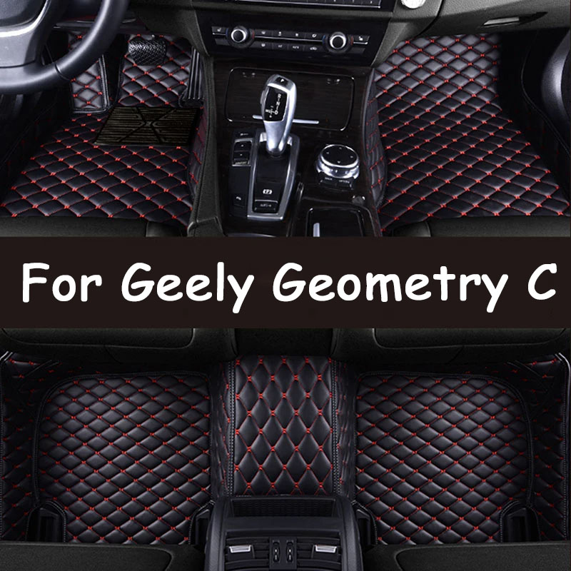 Custom Car Floor Mats for Geely Geometry C 2020 to 2022 Year Eco-friendly Leather Car Accessories Interior Details