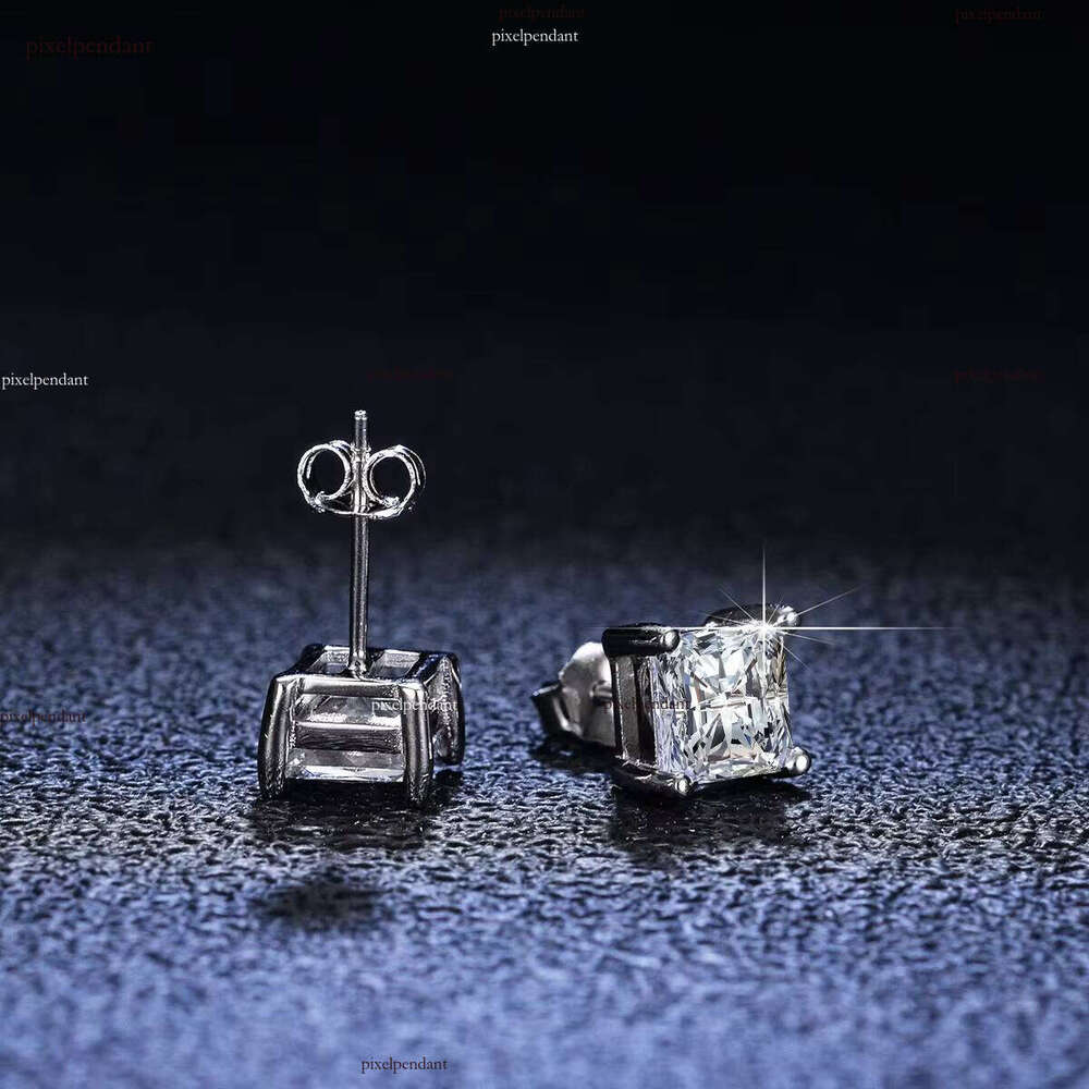 Sier D VVS Moissanite Stud Earrings Women's Jewelry