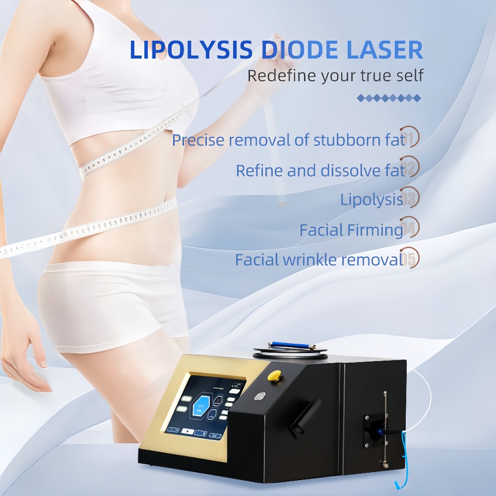 Lipolysis Diode Laser Fat Removal Body Sculpting Facial Firming Wrinkle Treatment Fat Refinement Skin Tightening Beauty Device