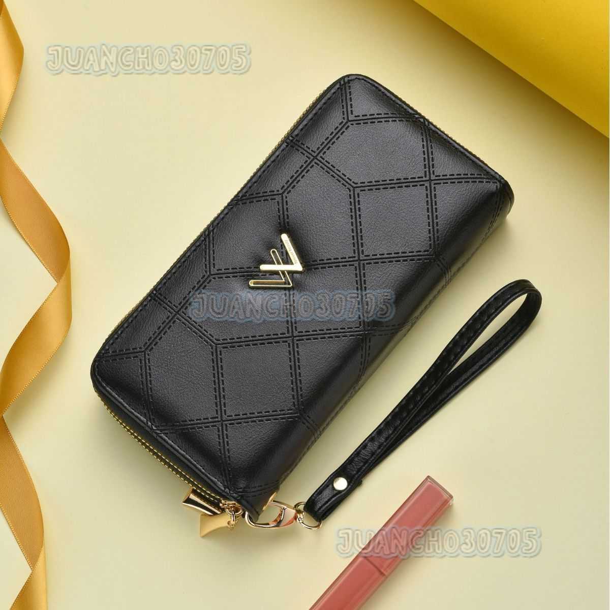 New Womens Style Layer Zipper Wallet Long Clutch Multi-card Slot Multi-function Wristlet Wallet H250806