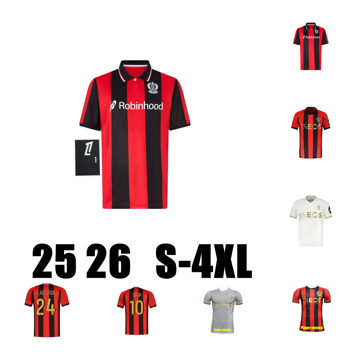 2025/26 OGC Nice Diouf DIOP soccer jerseys Boga THURAM 2025 2026 Boudaoui MOFFI Home away 3rd Cho Bard maillot de foot Guessand Ndayishimiye football shirt Bombito 4XL