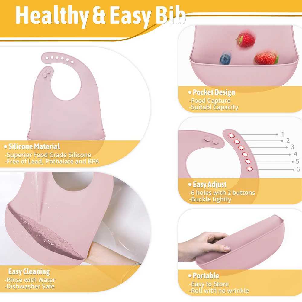 4PCS Food Grade Silicone Feeding Set Sucker Dishes Plate Self Feeding Bowl Sippy Cup BPA Free Toddler Meal Essentials X250806