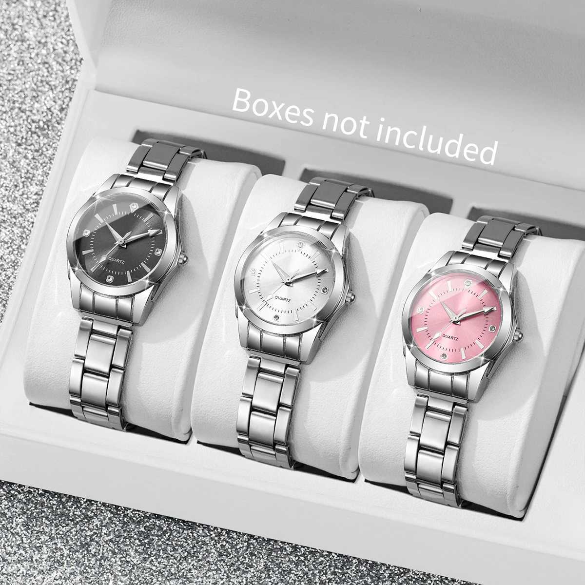 2/3/4/5PCS Women Stainless Steel Strap Wristwatches Set Ladies Fashion Quartz WatchWithout Box W250806