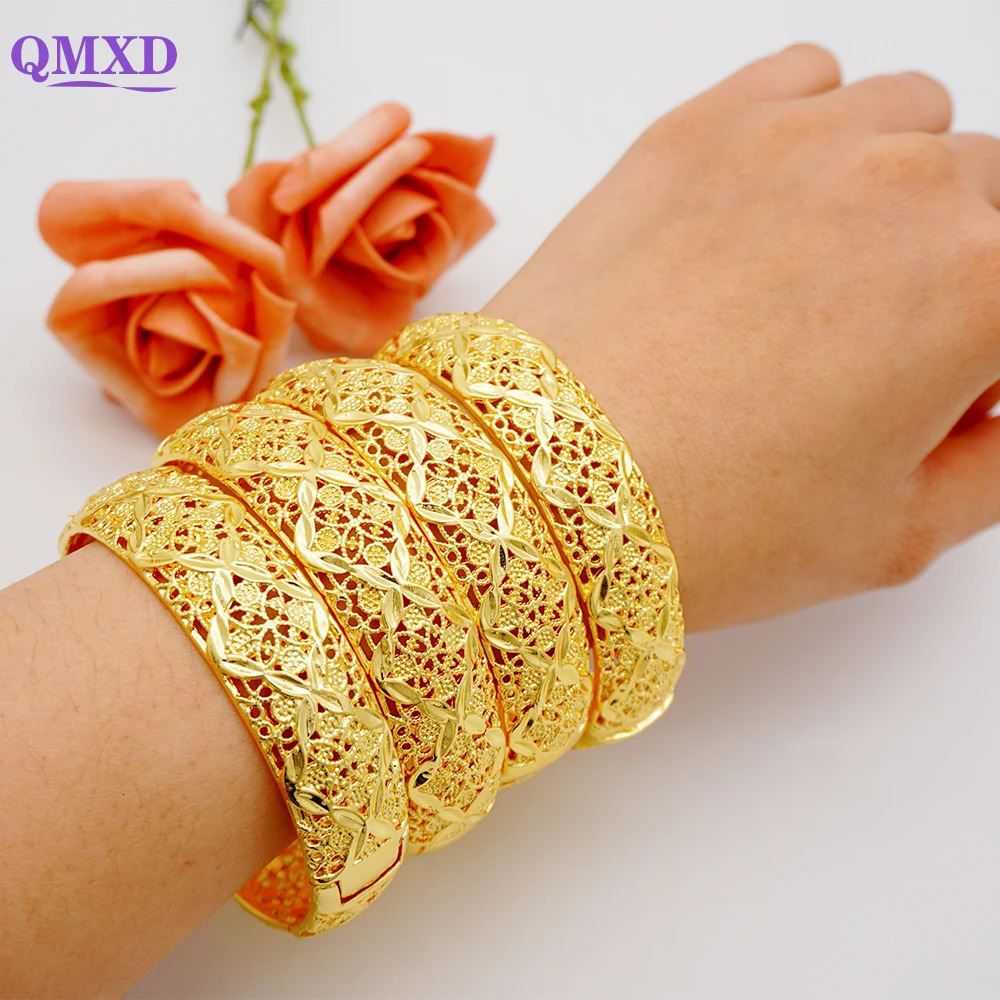Dubai Bangles Wedding Indian Bracelet For Women African Bracelets Ethiopian Hawaiian Middle East Bridal Wedding Gifts 250805