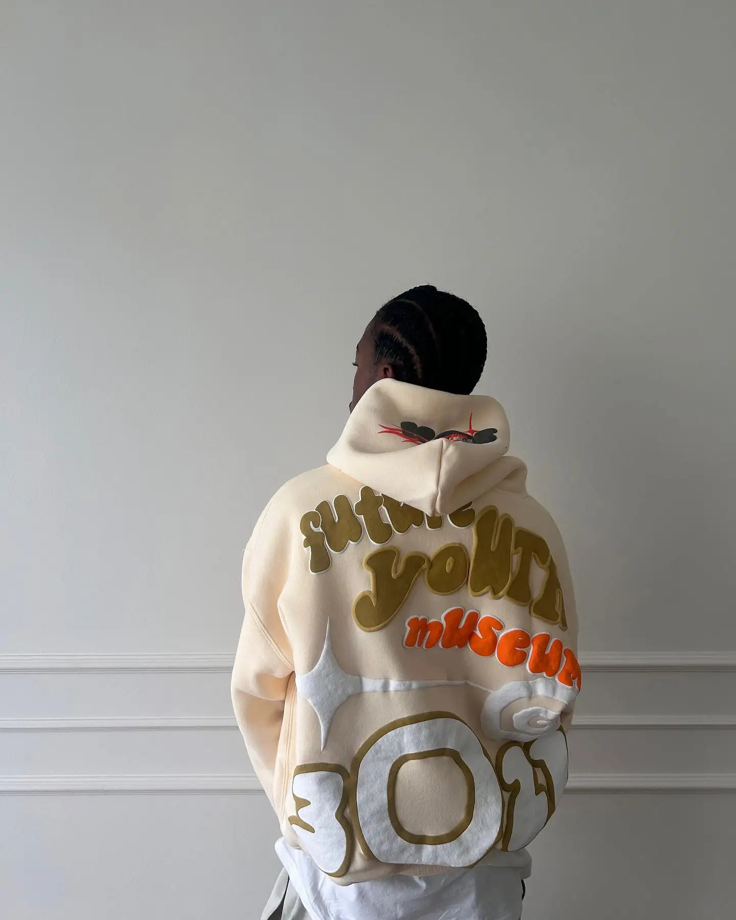 American letter puff print Hoodies Women Couples Y2k Tops Sweatshirt Women Goth Streetwear Grunge Clothing Oversized Hoodie 250805