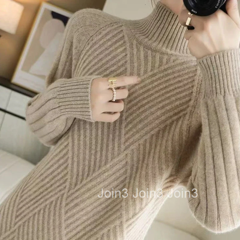 Abrini Autumn Winter Women Wool sweater Dress Mock Neck Ribbed Solid Knit Dresses Elegant Lady Party Bottoming Cashmere Vestidos
