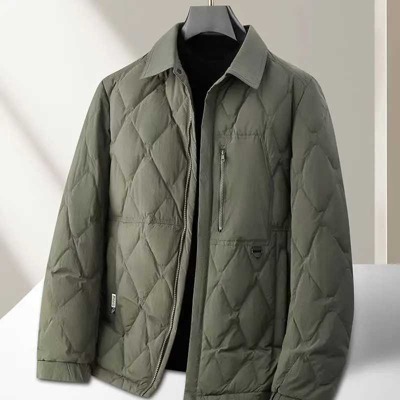 2025 Autumn/Winter New Mens Down Jacket Down Content 90% Quality Fabric Lightweight Youth Down Jacket with Shirt Collar W250806