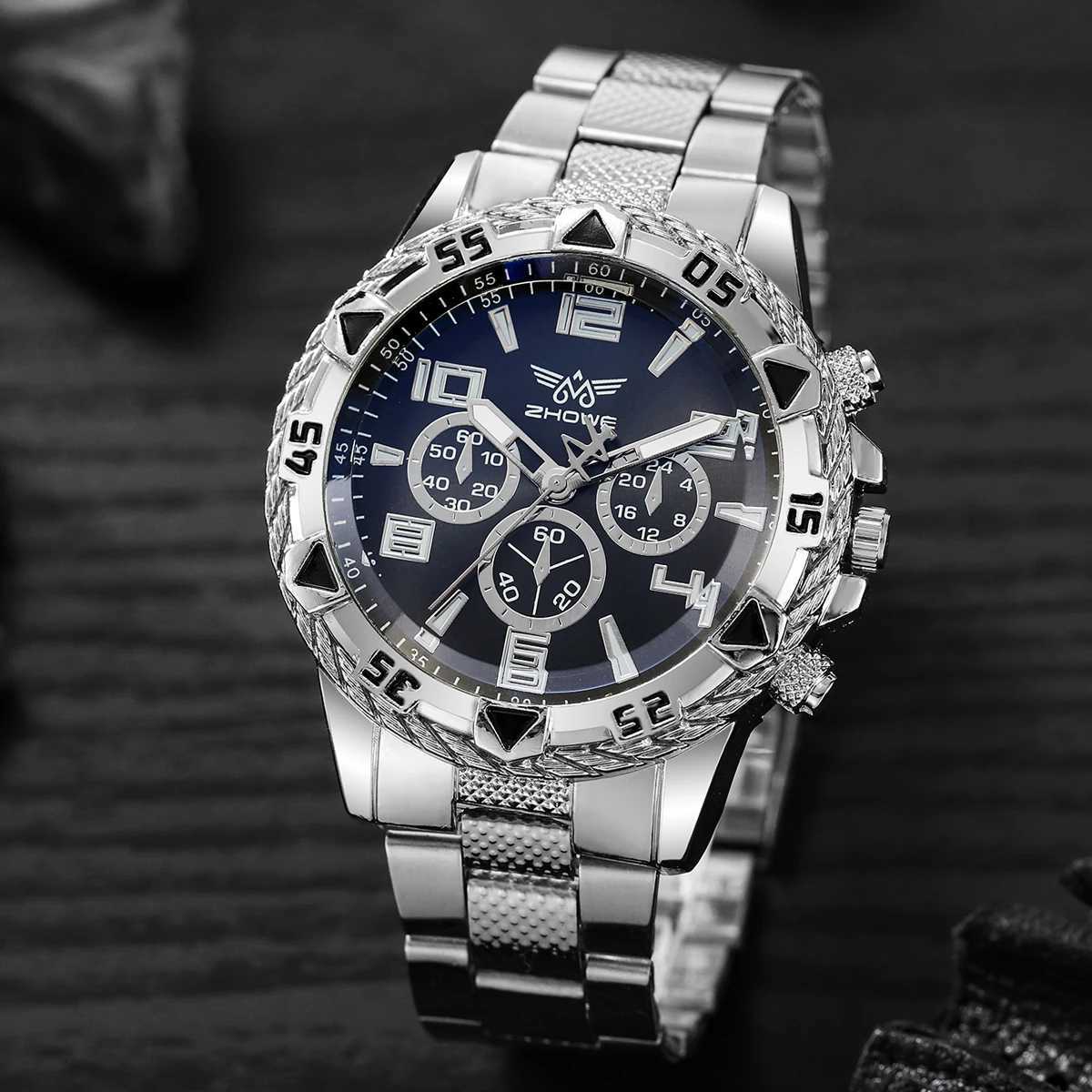 Mens es Luxury Brand es For Mens Fashion High Quality Luxury Simple Wrist Business Full Steel Sports Male Clock W250806