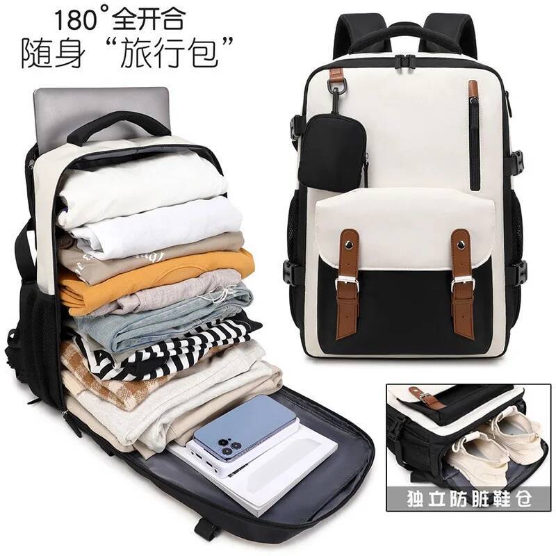 New Model of Men and Women's Same Universal Large Capacity Student Schoolbag Travel Laptop Backpack Spot high-quality