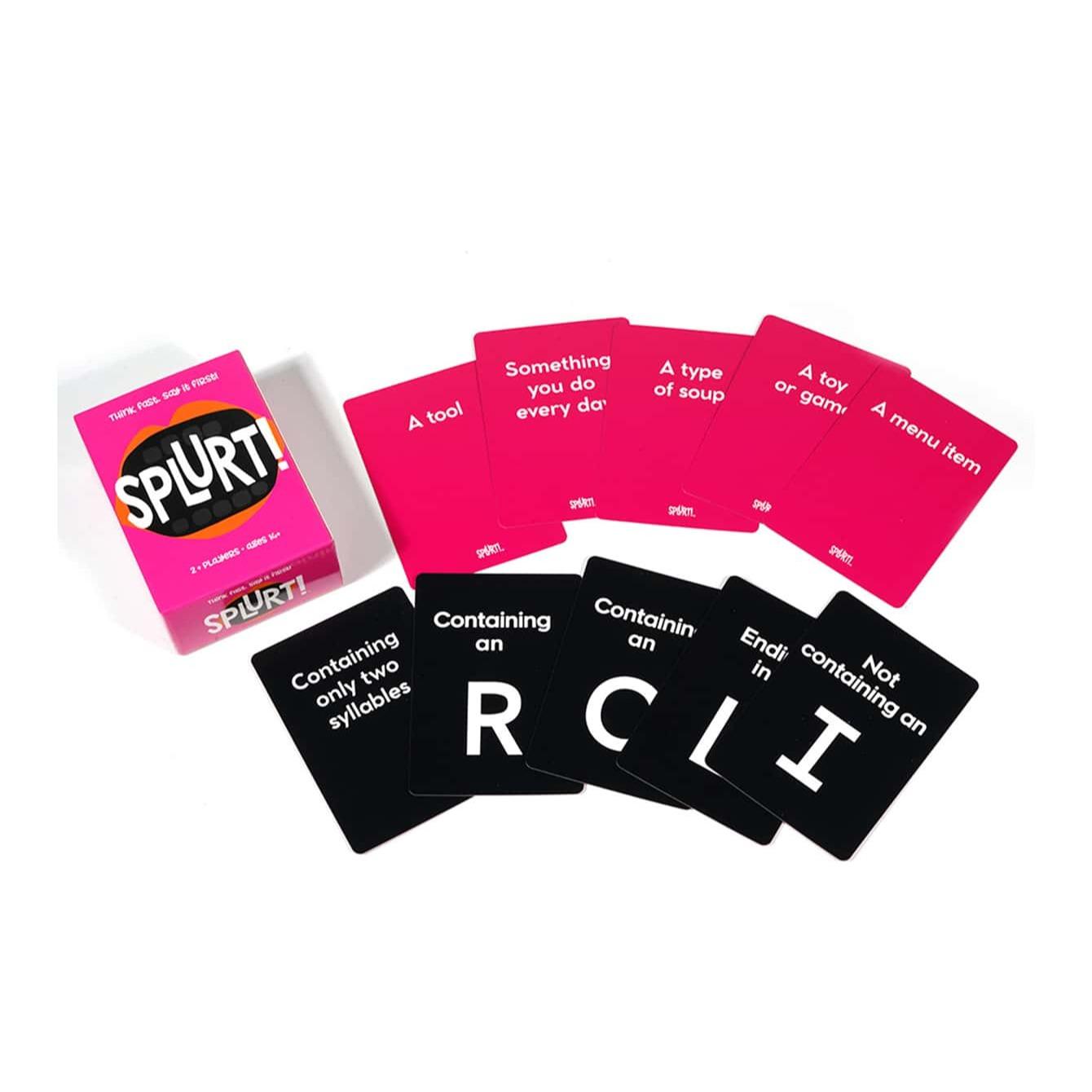 Splurt! - Portable Party Card Game - Think Fast. Say It First!,Pink