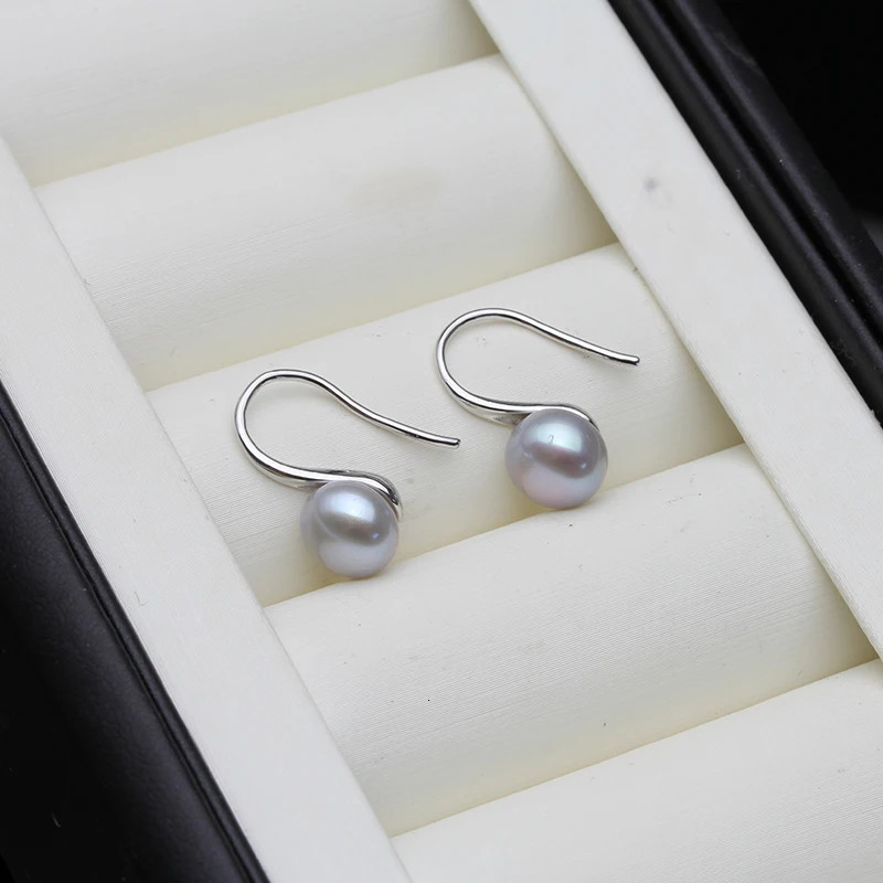 Wedding Gray Natural Pearl Earringsblack Trendy 925 Sterling Silver Freshwater Pearl Earrings For Women 250805