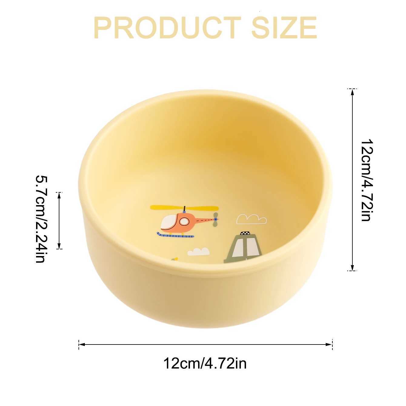 1PCS Baby Silicone Feeding Bowl Cartoon Pattern Baby Dishes Plate BPA Free Food Container Newborn Training Weaning Tableware X250806