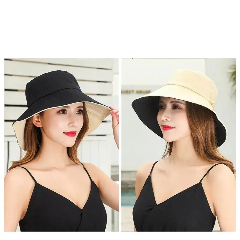 Fisherman Hat Womens Summer Face Cover Sunscreen Large Brim Sunshade Hat Internet Celebrity Double-Sided And Versatile 250806