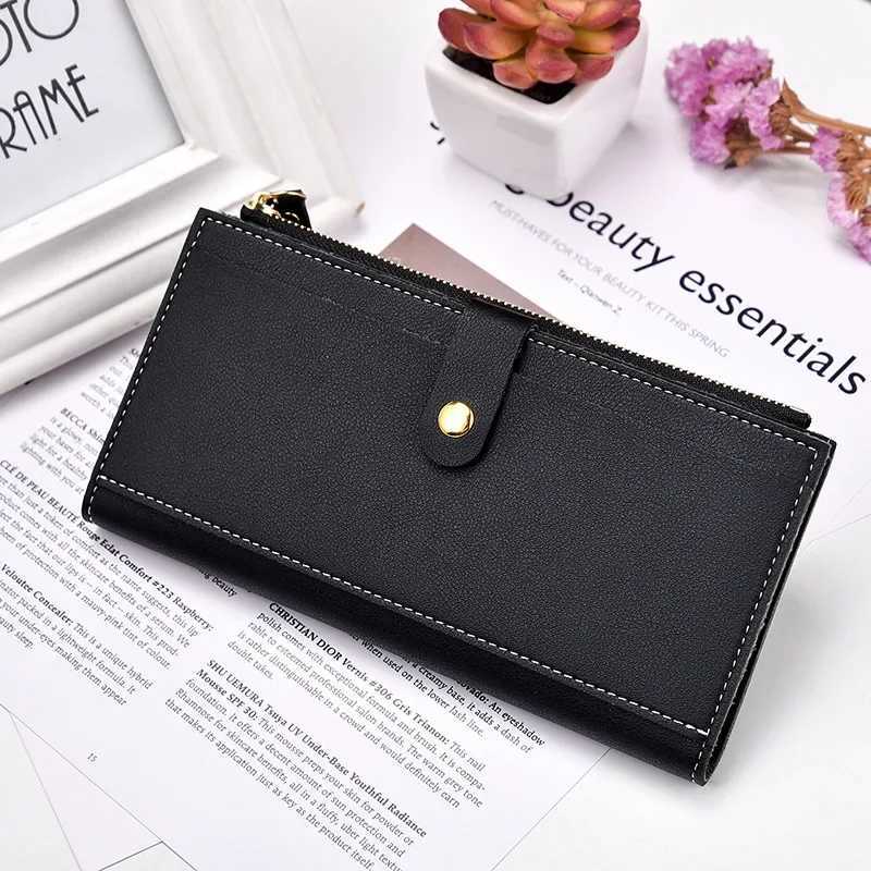 Elegant Clutch Wallet for Women Versatile Korean Style Long Coin Purse Fresh Student Wallet Trendy Female Bag in StockXJ250806