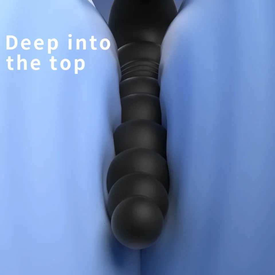 Male Prostate Massager Thrusting Vibrator Anal Bead Wireless Remote Control Lock Ring Delay Ejaculation Butt Plug Sex Toy for MenXJ250806
