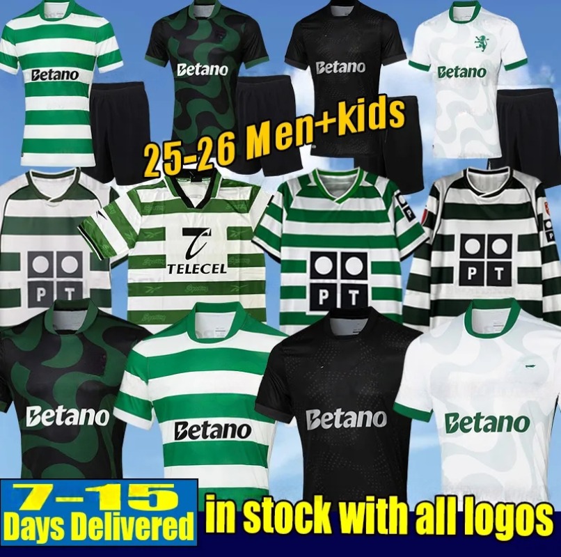 4XL Lisbons Sporting CP 25 26 home soccer jerseys Pink October Lisboa CR7 HJULMAND GYOKERES COATES J.Palhinha PEDRO G. MORITA SARABIA football shirts Men Kids Kit sets