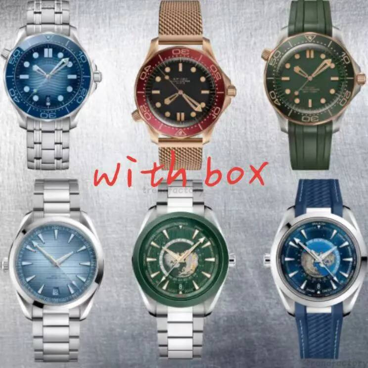 Designer Watch 150M 300M AAA high quality Watches Men Stainless Steel Rubber Strap Waterproof Mechanical Wristwatches With Box Reloj Orologio Montre 568