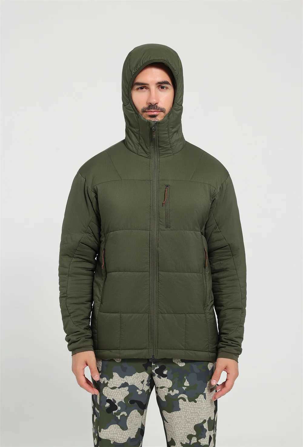 Mens Nylon 66 plaid ripstop lightweight blazer for autumn and winter with thermal insulation hunting jacket W250806