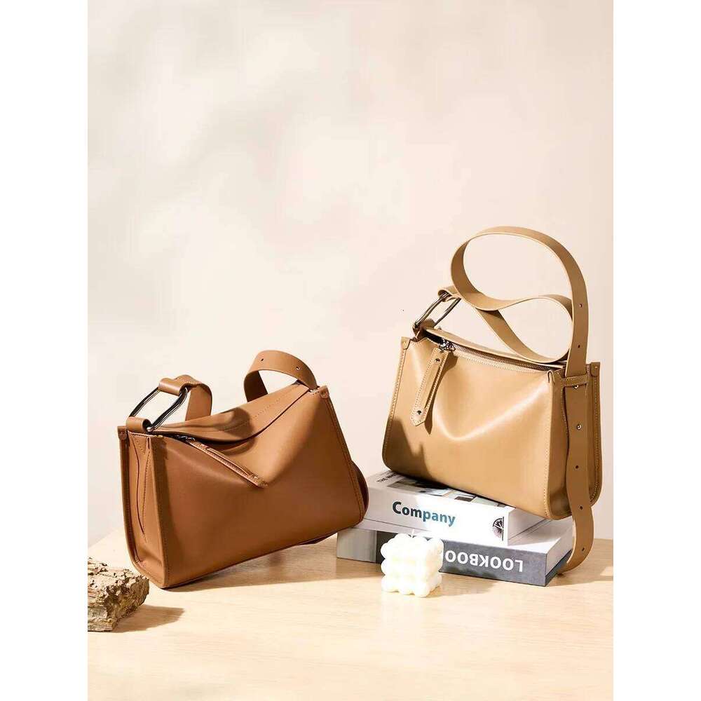 Women's Retro Cowhide Shoulder Boston Pillow Bag Female Cow Split Leather Crossbody Bags Ladies Fashion Designer Handbags 250731