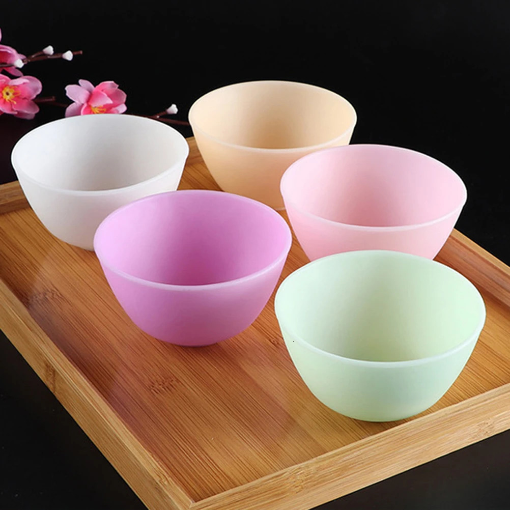 3pcs Hair Color Mixing Bowls Silicone Facial Mask Mixing Bowls Beauty Tool Hairdressing Cup Salon Styling Accessories 250805
