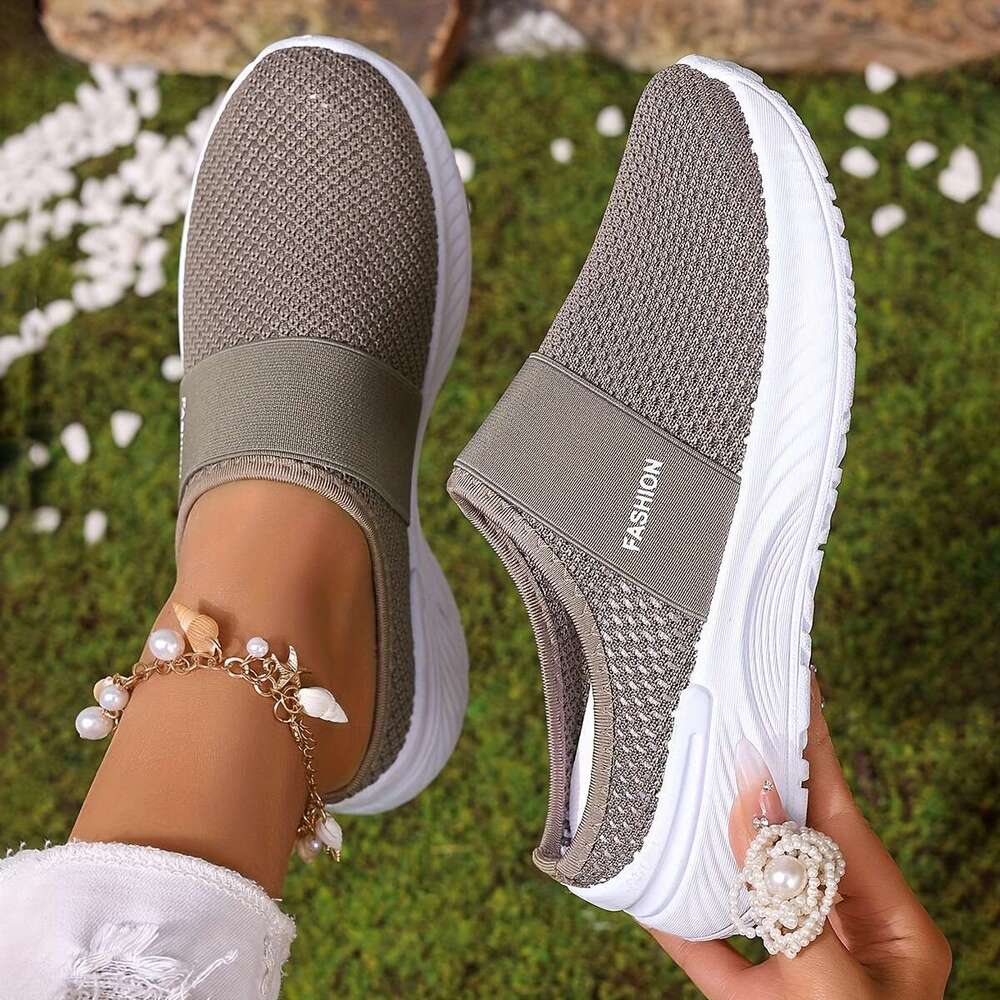Women's Summer Indoor Casual Breathable Mesh Slip-On Soft Sole Comfortable Lazy Shoes