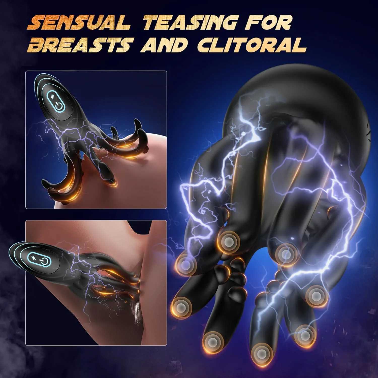 Electric Shock Male Vibrator Penis Glans Stimulator with 9 Vibrations Delay Training Exerciser Extender for Male Masturbation XJ250806