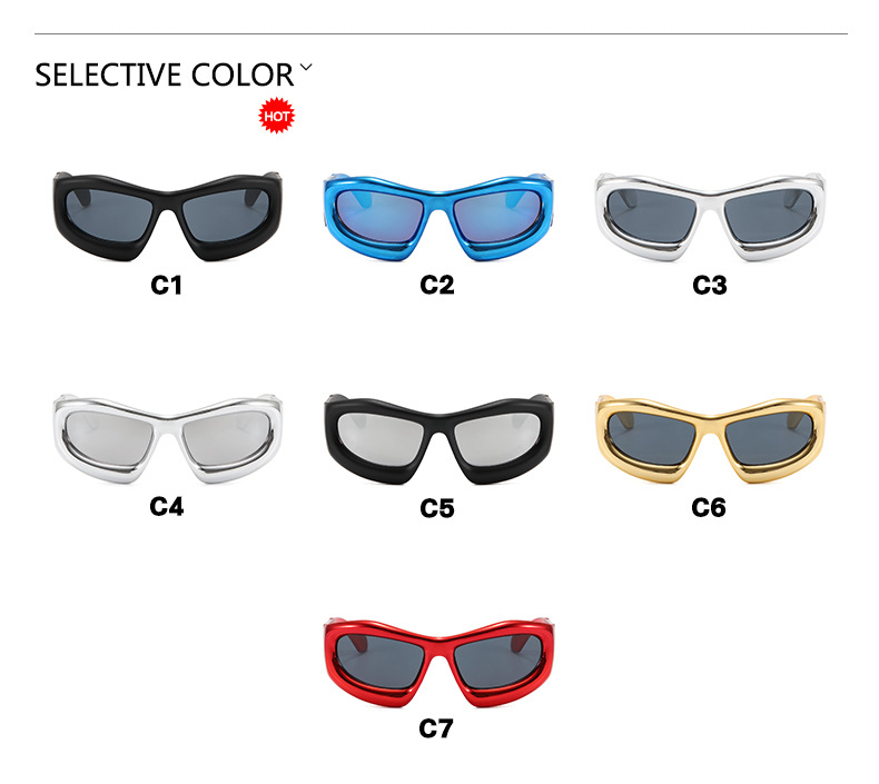 Oriental Fusion Y2K Over sized Bubble Sunglasses Fashion Statement Shades 2025 Design