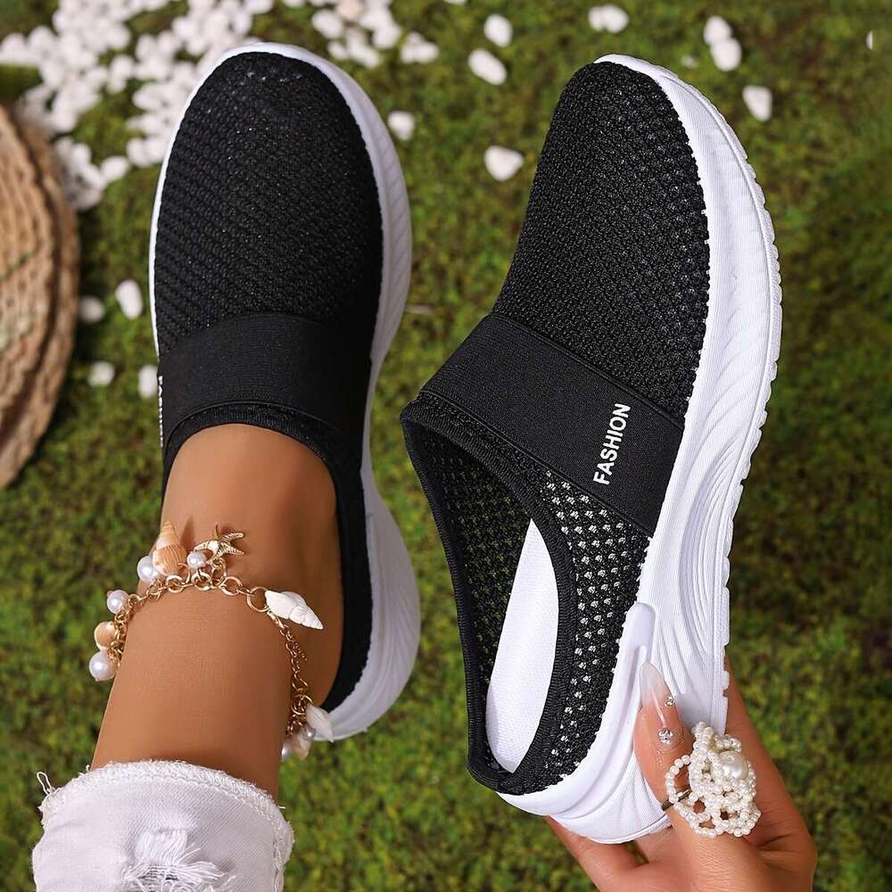 Women's Summer Indoor Casual Breathable Mesh Slip-On Soft Sole Comfortable Lazy Shoes