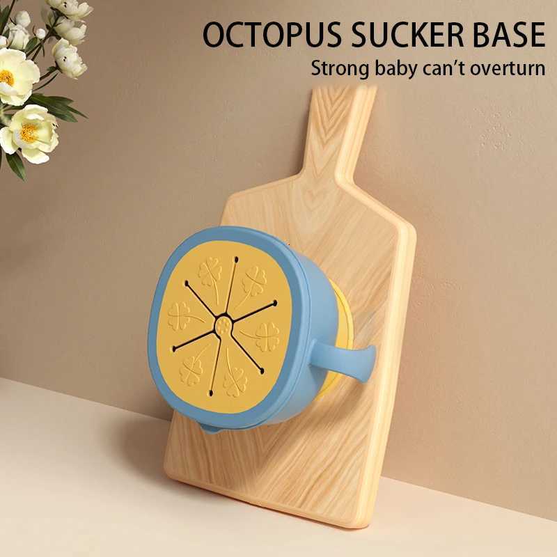 2PCS Straw Baby Sucker Bowl Baby Snack Bowl Tableware for Kids Waterproof Suction Bowl Children Dishes Kitchenware X250806