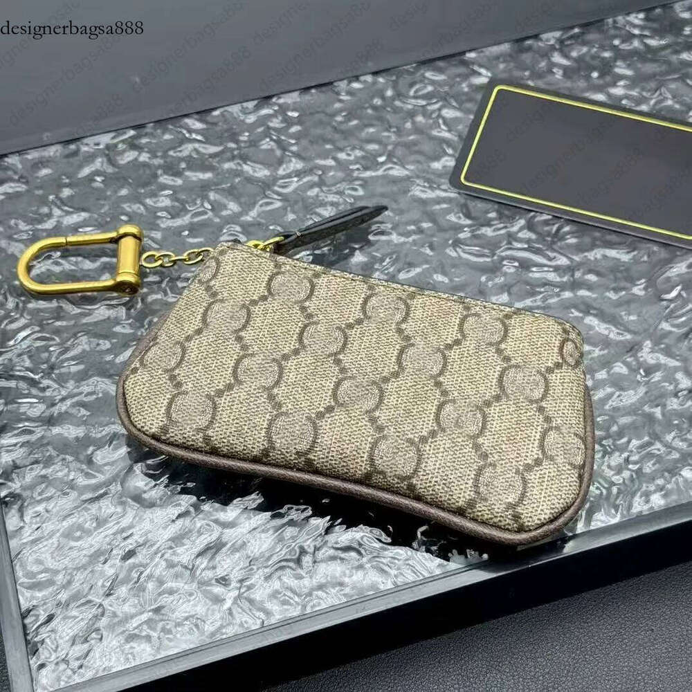 High Quality Designer Pink denim Coin Purse Cardholder Genuine Leather Sheepskin Wallets Zipper Poucht With Box Case Card Holder Wallet key case 62650