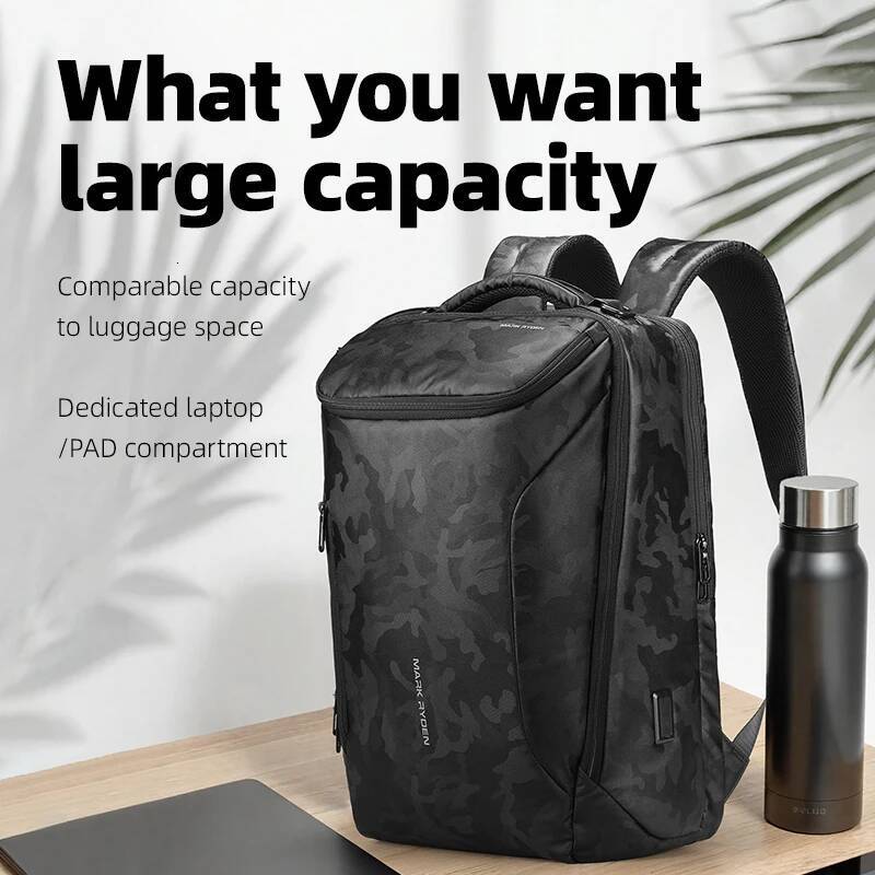 MARK RYDEN Business for Men, Waterproof High Tech Backpack with Sport Car Shape Design and USB Charging Port, Travel La high-quality