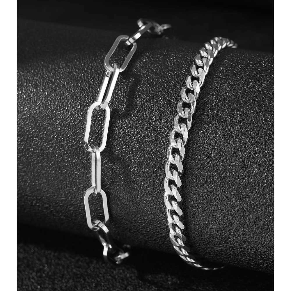DOTIFI Stainless Steel Fashion Summer Simple Anklet Double Layer Stacked Wear Commuting Personality Daily Female Jewelry Gifts Y250805