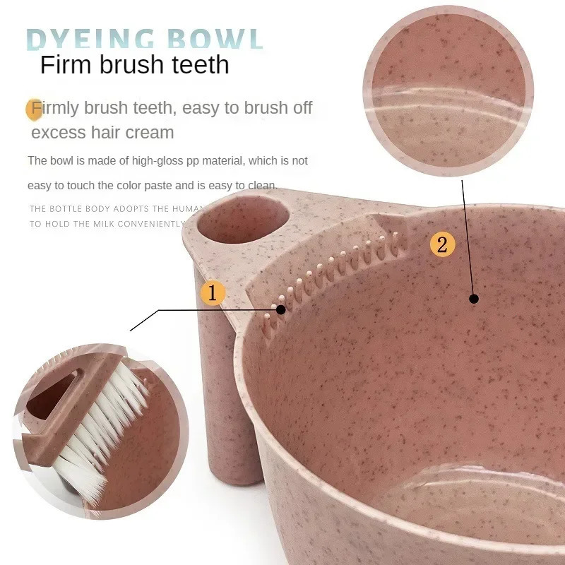 Premium Salon Kit 3PCS Hair Coloring Brush and Bowl Set DIY Hair Dyeing Bleach Barbershop Hair Color Applicator Tools 250805