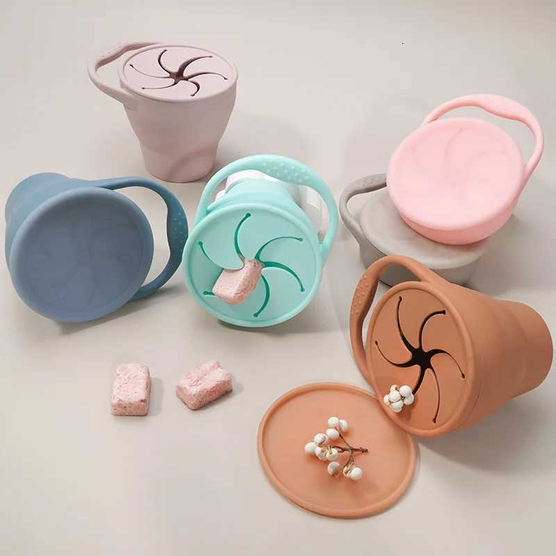 100% Food Safe Approved Silicone Container for Small Items Fashionable Snack Cup Portable Food Cup with Lid Baby Accessories X250806