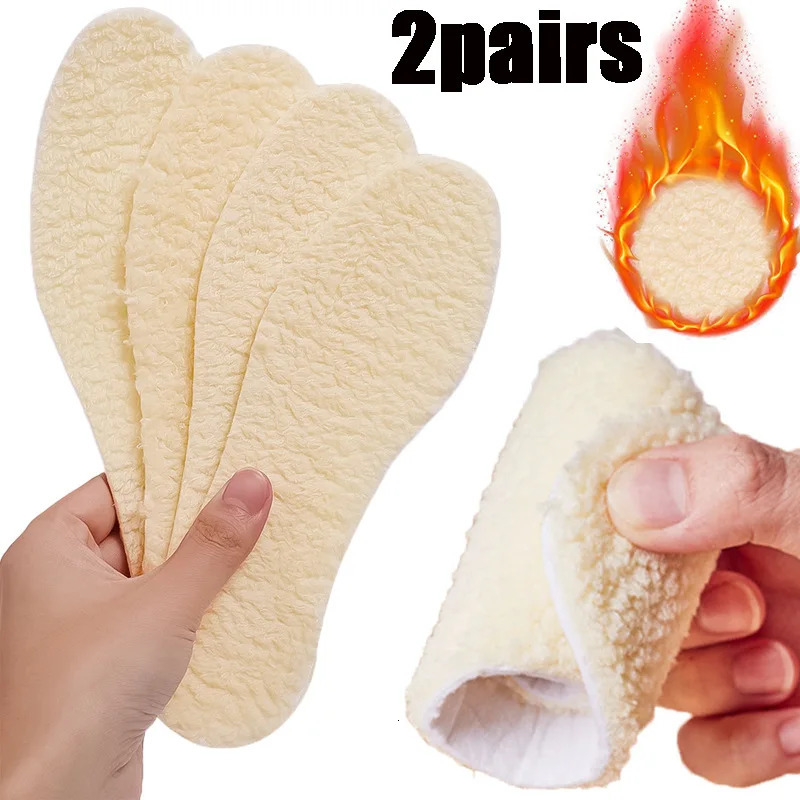 Natural Lamb Fleece Insoles Men Women Winter Keep Warm Insole Soft Wool Thicken Shoepad Cashmere Shoes Insert Thermal Shoe Pads 250805