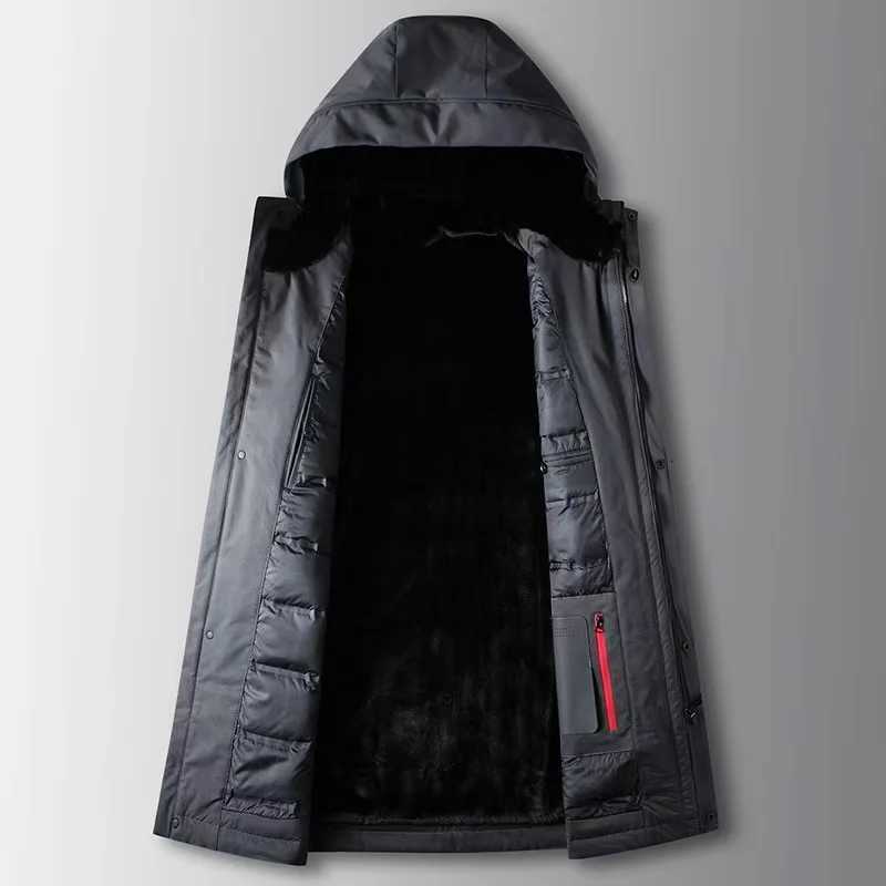 2025 Autumn/Winter New Mens Hooded Down Jacket Thickened Down Warmth and Cold Proof Quality Casual Down Jacket W250806