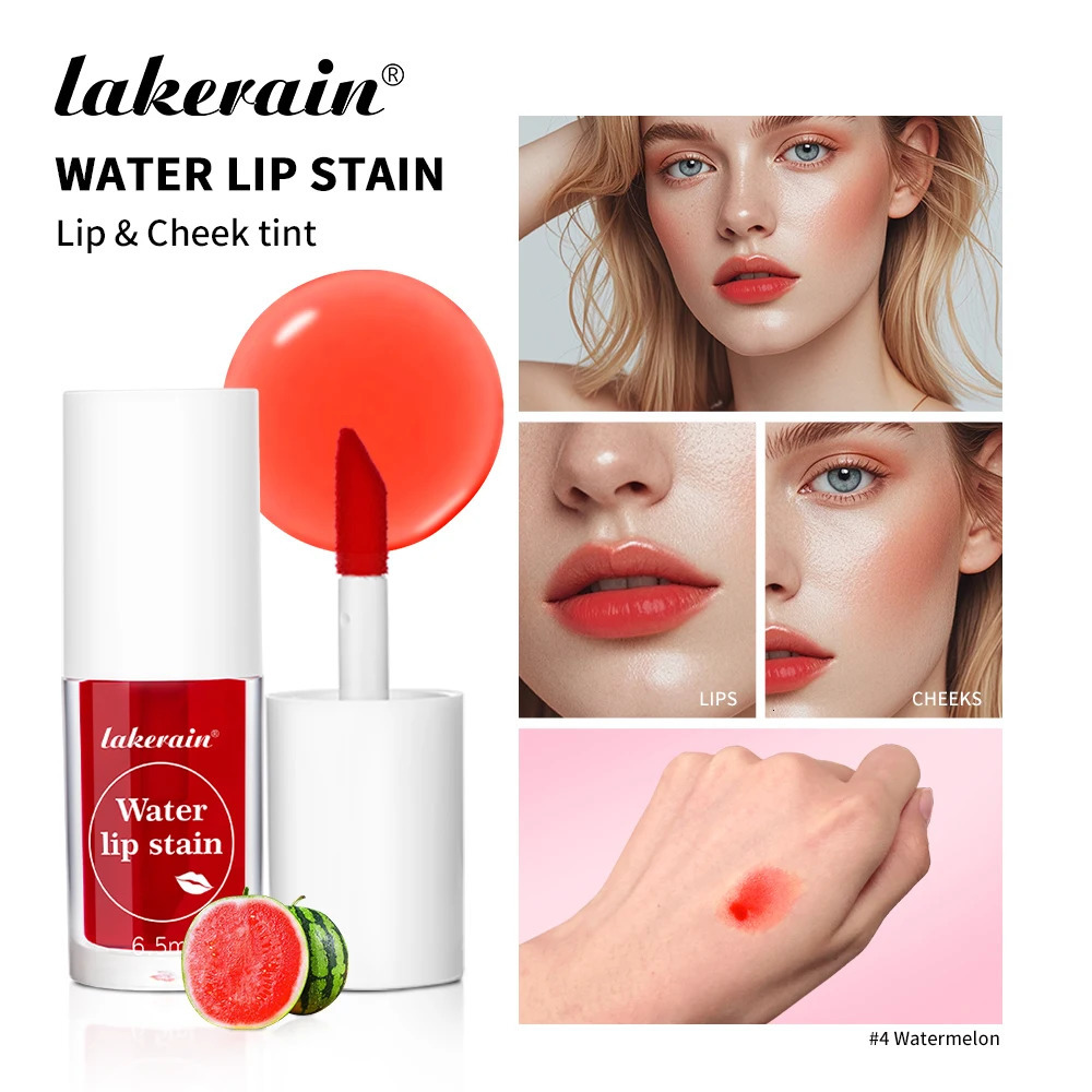6Colors Water Lip Stain Lip Glaze Long Lasting Lip Ink Face Lip Dual Purpose Waterproof Liquid Cosmetic Makeup 250805