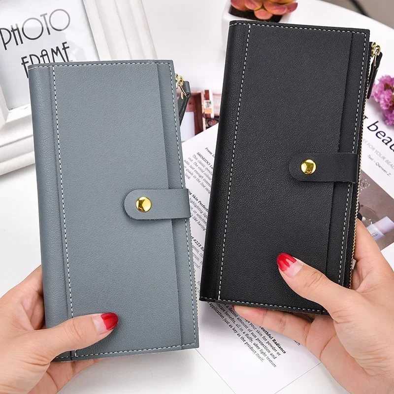 Elegant Clutch Wallet for Women Versatile Korean Style Long Coin Purse Fresh Student Wallet Trendy Female Bag in StockXJ250806