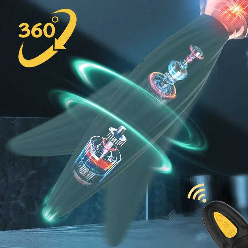 Remote Control Anal Vibrator Clitoris Vagina Stimulator Male Prostate Massager 360 Rotating Anal Plug Sex Toys For Women Men 18 XJ250806